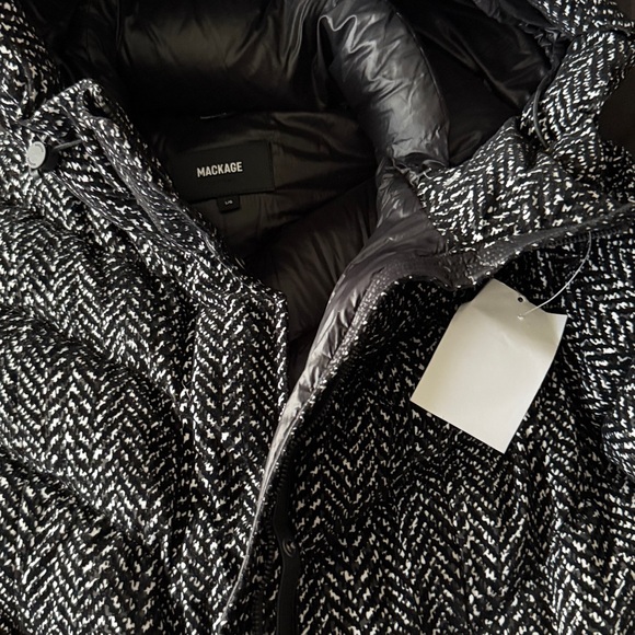 Mackage Black Wool Coat with Belt - Picture 8 of 17